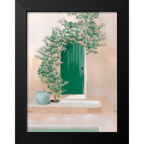 Flowers to Welcome you Home I Black Modern Wood Framed Art Print by Isabelle Z