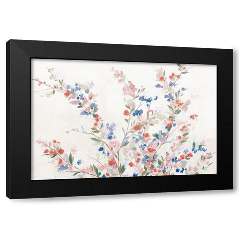 Starry Blossoms  Black Modern Wood Framed Art Print by Isabelle Z