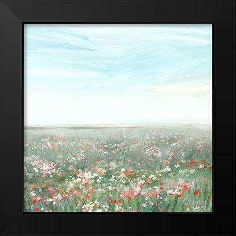 Wildflower Meadow II Black Modern Wood Framed Art Print by Isabelle Z