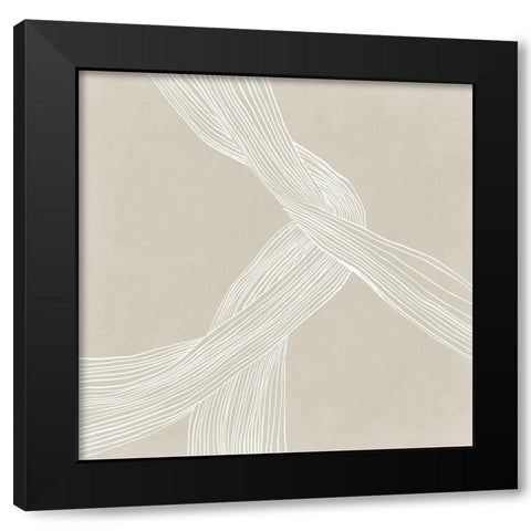 On the Same Wavelengh I Black Modern Wood Framed Art Print by Isabelle Z