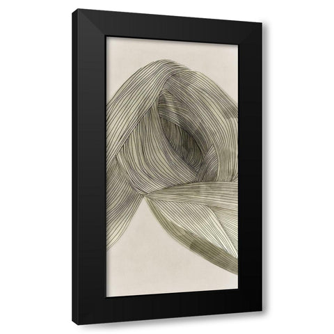 Linear Sage Pathways I Black Modern Wood Framed Art Print by Isabelle Z