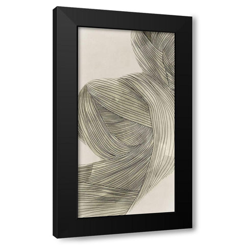 Linear Sage Pathways II Black Modern Wood Framed Art Print with Double Matting by Isabelle Z