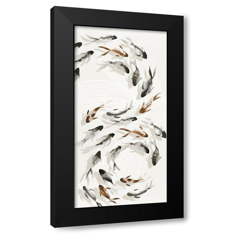 Water Dance I Black Modern Wood Framed Art Print with Double Matting by Isabelle Z