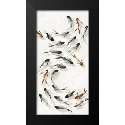 Water Dance II Black Modern Wood Framed Art Print by Isabelle Z