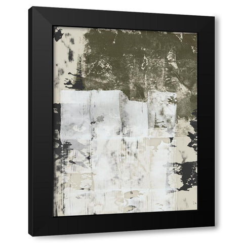 Reflections in Sage I Black Modern Wood Framed Art Print with Double Matting by Isabelle Z