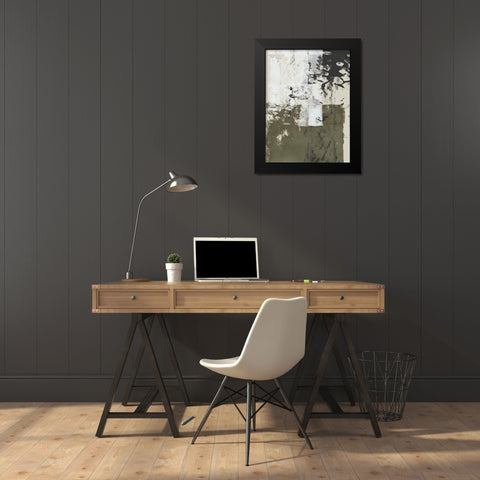 Reflections in Sage II Black Modern Wood Framed Art Print by Isabelle Z