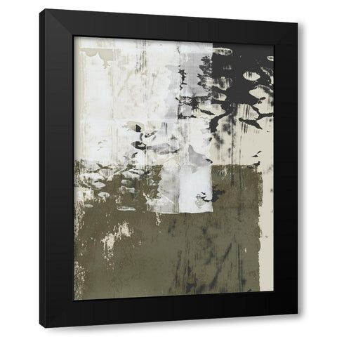Reflections in Sage II Black Modern Wood Framed Art Print with Double Matting by Isabelle Z
