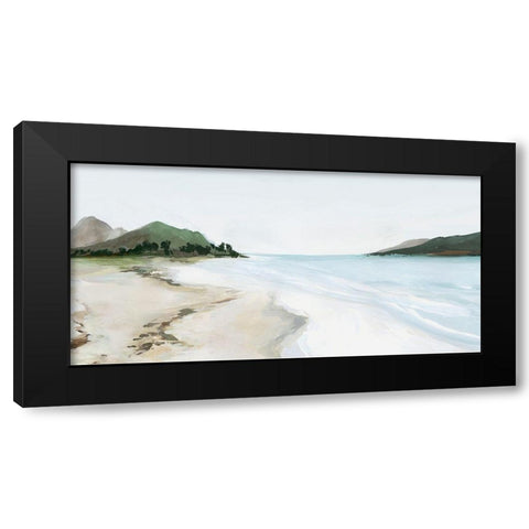A Kiss from a Wave  Black Modern Wood Framed Art Print with Double Matting by Isabelle Z