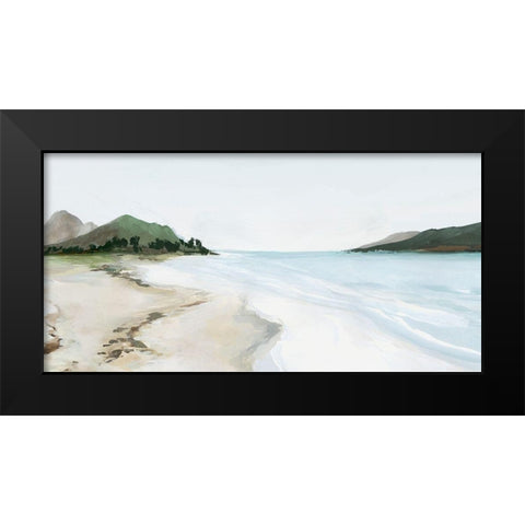A Kiss from a Wave  Black Modern Wood Framed Art Print by Isabelle Z