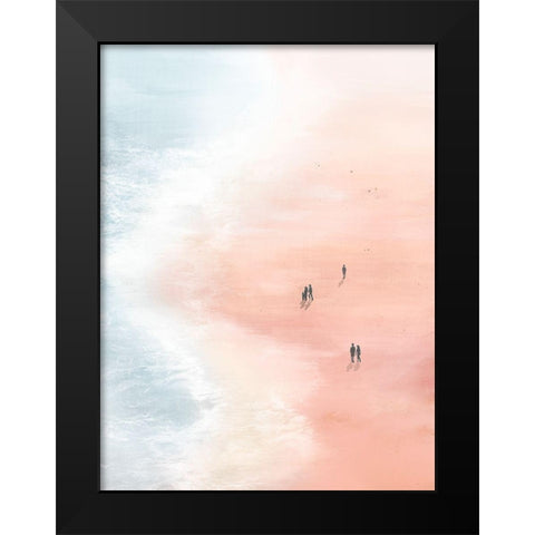 Pink Sand Beaches I Black Modern Wood Framed Art Print by Isabelle Z