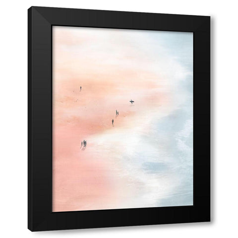 Pink Sand Beaches II Black Modern Wood Framed Art Print with Double Matting by Isabelle Z