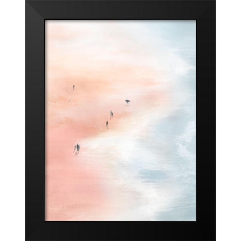 Pink Sand Beaches II Black Modern Wood Framed Art Print by Isabelle Z