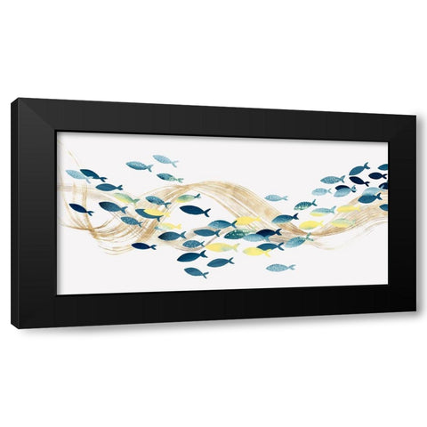 Under Water Sea Life Black Modern Wood Framed Art Print with Double Matting by Isabelle Z