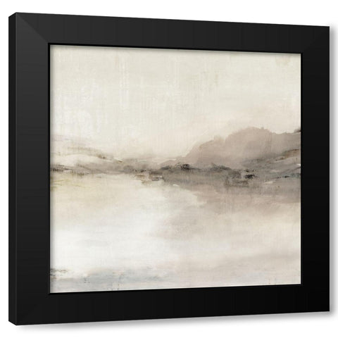Blush Horizon II Black Modern Wood Framed Art Print by Isabelle Z
