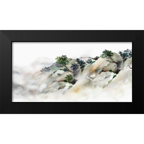 Dueling Peak Black Modern Wood Framed Art Print by Isabelle Z