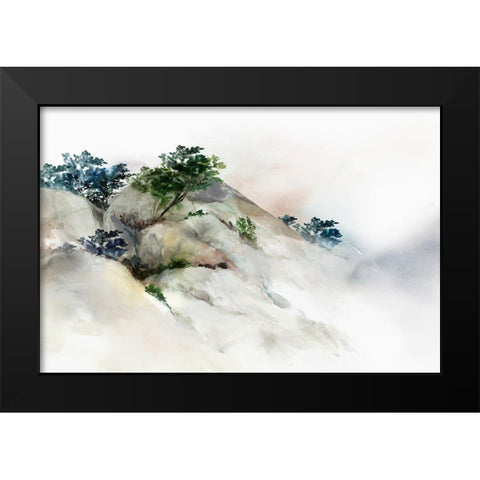 Cliff of Kaji II  Black Modern Wood Framed Art Print by Isabelle Z