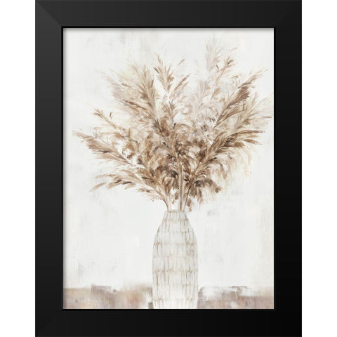 Pampas Vase I  Black Modern Wood Framed Art Print by Isabelle Z