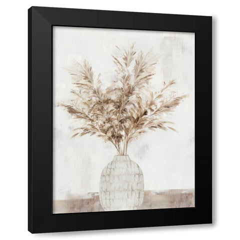 Pampas Vase II Black Modern Wood Framed Art Print by Isabelle Z