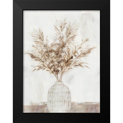 Pampas Vase II Black Modern Wood Framed Art Print by Isabelle Z