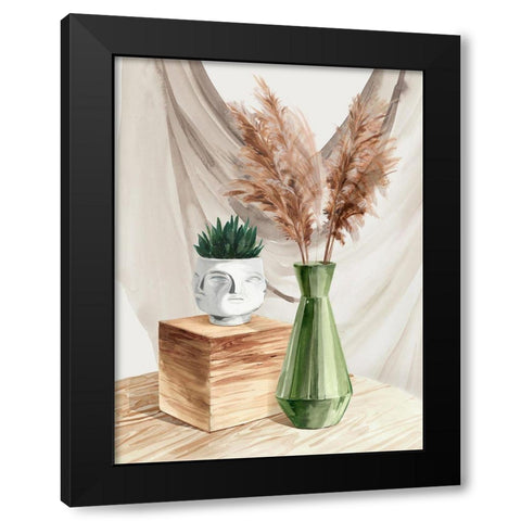 Shimmering Vase I  Black Modern Wood Framed Art Print with Double Matting by Isabelle Z