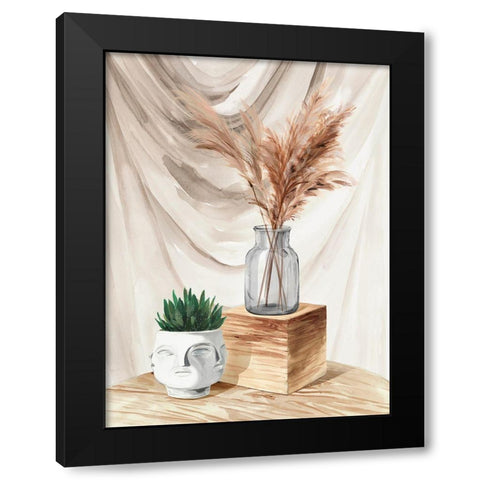 Shimmering Vase II Black Modern Wood Framed Art Print by Isabelle Z
