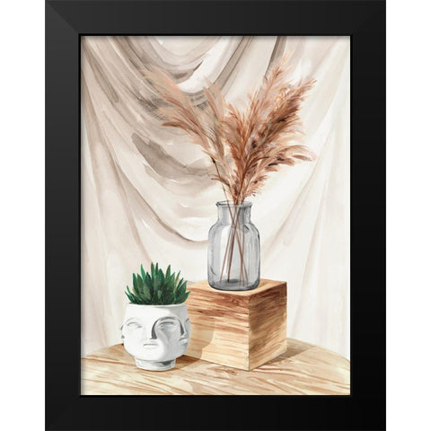 Shimmering Vase II Black Modern Wood Framed Art Print by Isabelle Z