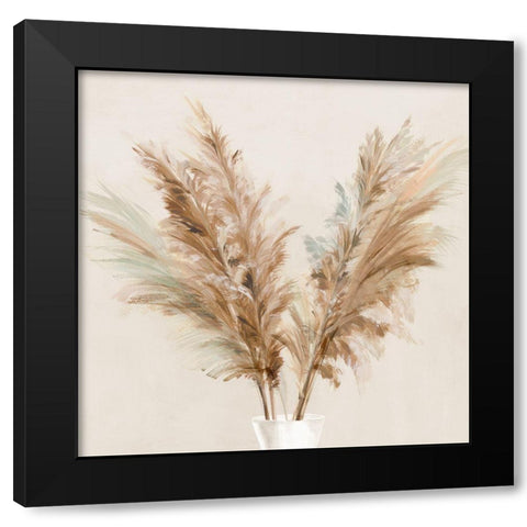 Pampas Picks I  Black Modern Wood Framed Art Print with Double Matting by Isabelle Z