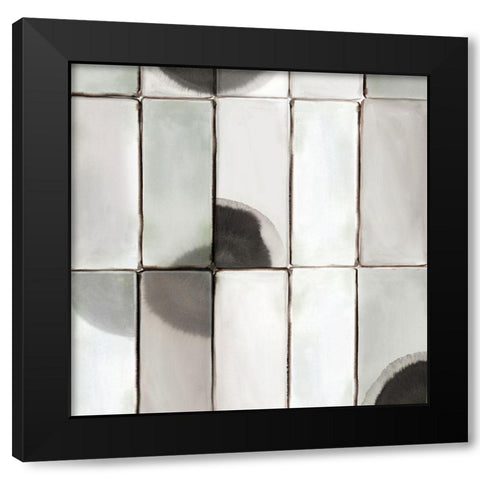 Counting Tiles I  Black Modern Wood Framed Art Print with Double Matting by Isabelle Z