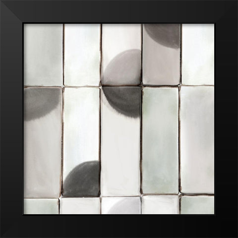 Counting Tiles II Black Modern Wood Framed Art Print by Isabelle Z