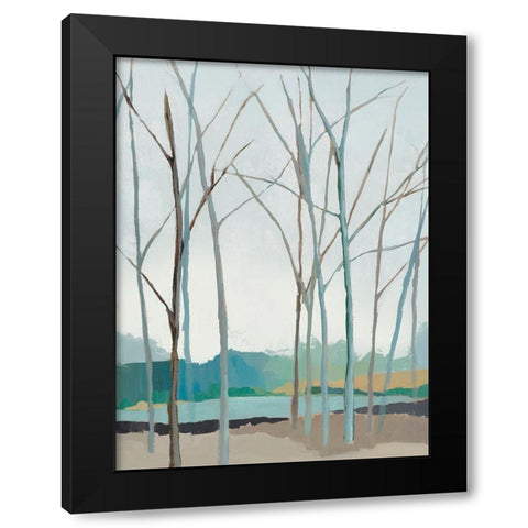 Winter Trees I  Black Modern Wood Framed Art Print with Double Matting by Isabelle Z