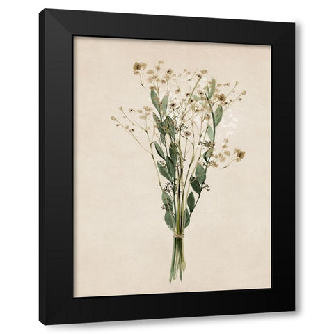 Vintage Dried Bunch I  Black Modern Wood Framed Art Print with Double Matting by Isabelle Z