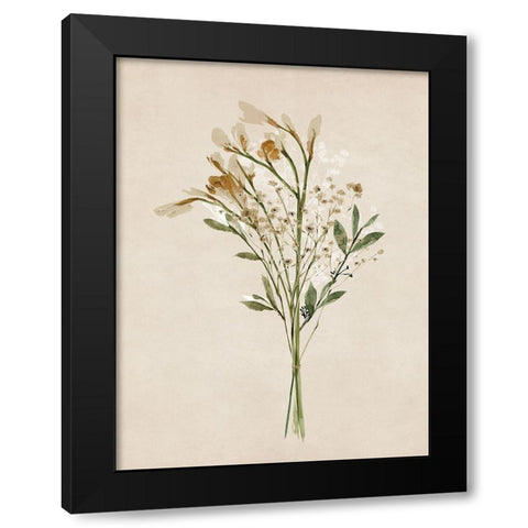 Vintage Dried Bunch II Black Modern Wood Framed Art Print with Double Matting by Isabelle Z