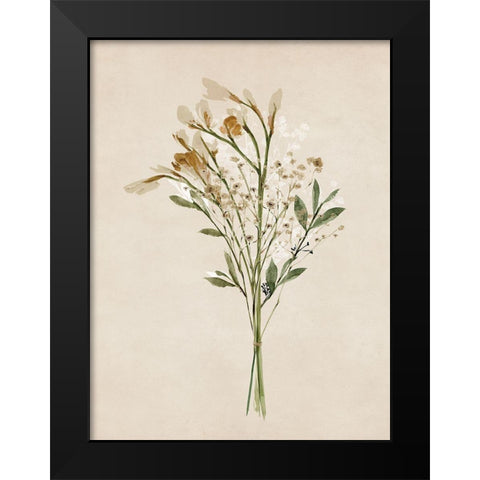 Vintage Dried Bunch II Black Modern Wood Framed Art Print by Isabelle Z