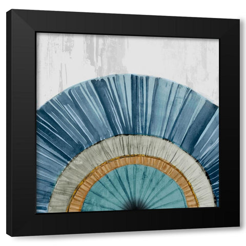 Arizona Fan I Blue Version Black Modern Wood Framed Art Print by Isabelle Z
