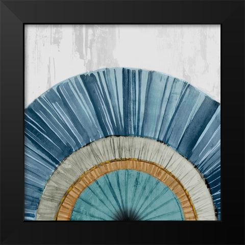 Arizona Fan I Blue Version Black Modern Wood Framed Art Print by Isabelle Z