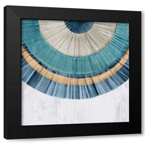 Arizona Fan II Blue Version Black Modern Wood Framed Art Print with Double Matting by Isabelle Z