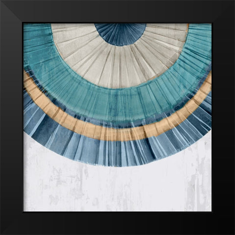 Arizona Fan II Blue Version Black Modern Wood Framed Art Print by Isabelle Z