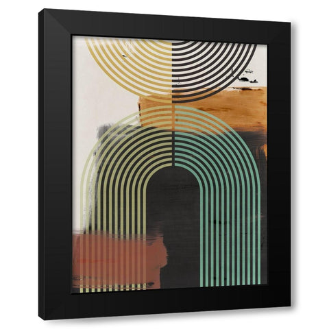 Bolded I  Black Modern Wood Framed Art Print with Double Matting by Isabelle Z