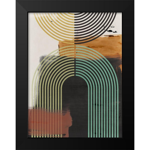 Bolded I  Black Modern Wood Framed Art Print by Isabelle Z
