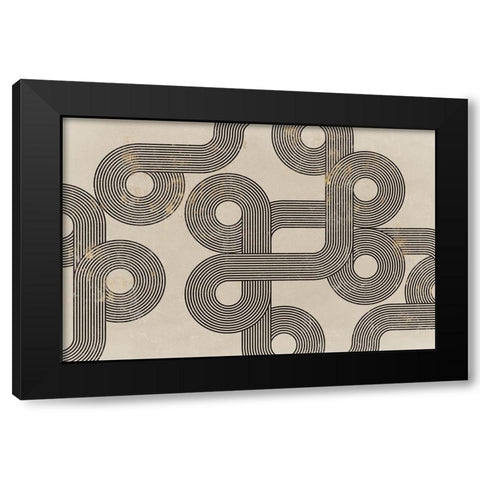 Form Follows Black Modern Wood Framed Art Print by Isabelle Z