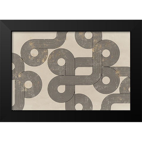 Form Follows Black Modern Wood Framed Art Print by Isabelle Z