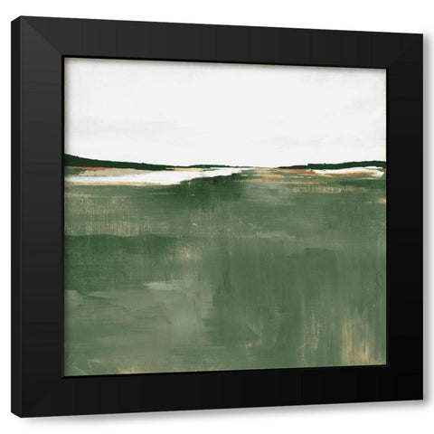 Green Sea  Black Modern Wood Framed Art Print by Isabelle Z