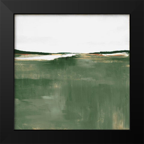 Green Sea  Black Modern Wood Framed Art Print by Isabelle Z