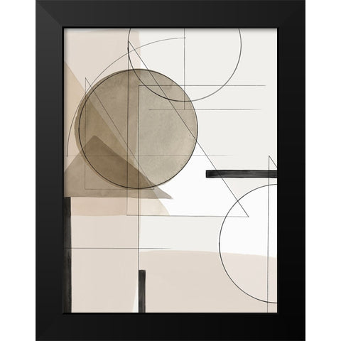 Insider I Black Modern Wood Framed Art Print by Isabelle Z