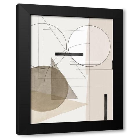 Insider II Black Modern Wood Framed Art Print with Double Matting by Isabelle Z