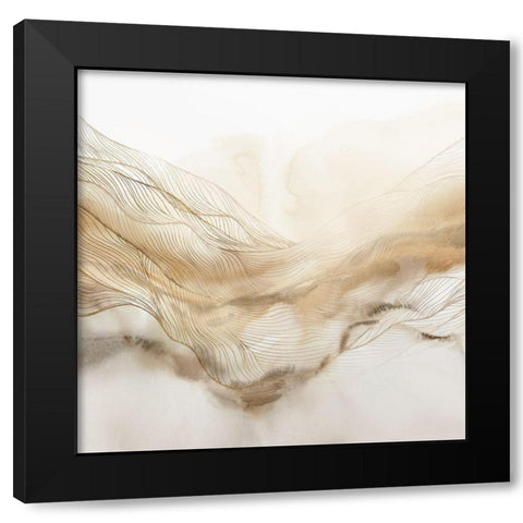 Line Haze II  Black Modern Wood Framed Art Print by Isabelle Z