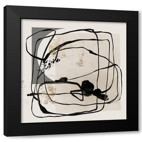 Blotted II  Black Modern Wood Framed Art Print by Isabelle Z
