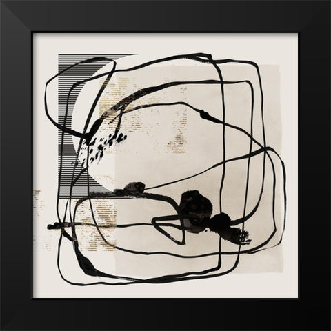 Blotted II  Black Modern Wood Framed Art Print by Isabelle Z