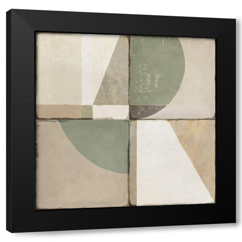 Green Tile I  Black Modern Wood Framed Art Print by Isabelle Z