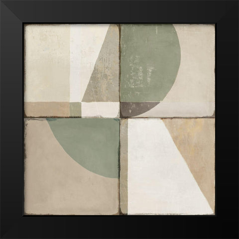 Green Tile I  Black Modern Wood Framed Art Print by Isabelle Z